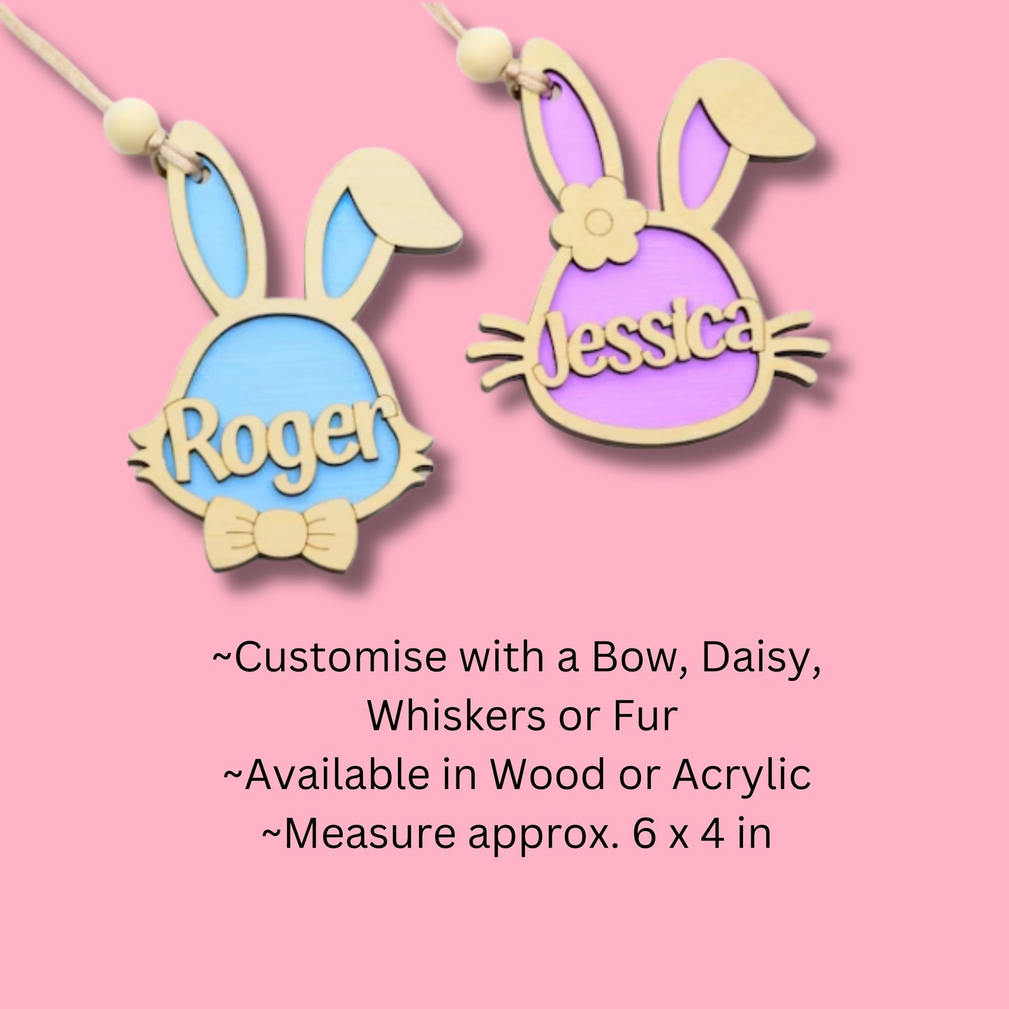 Personalised Easter Egg Basket Name Tags