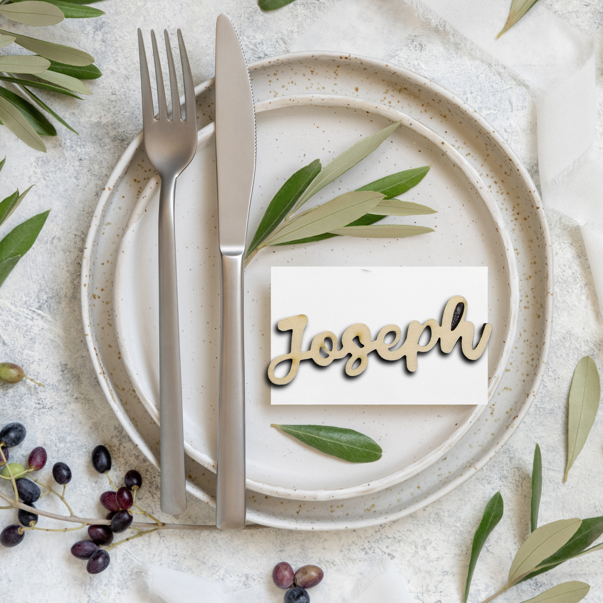 Wooden Guests Name Place Seating Plaques - PeppaTree Designs