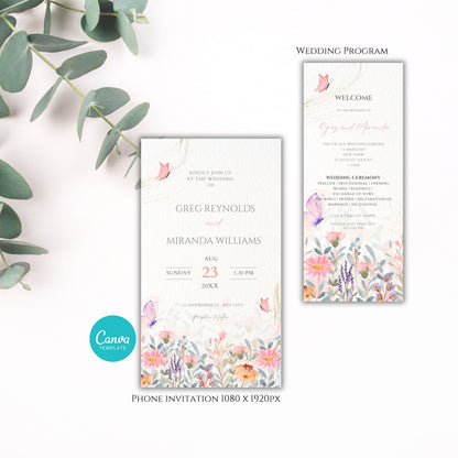 Spring Floral and Butterfly Wedding Bundle