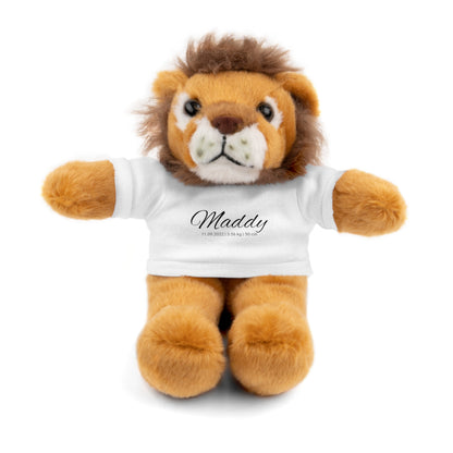 Personalised Plush Animals - Bunny, Lion, Jaguar, Bear, Sheep, Panda