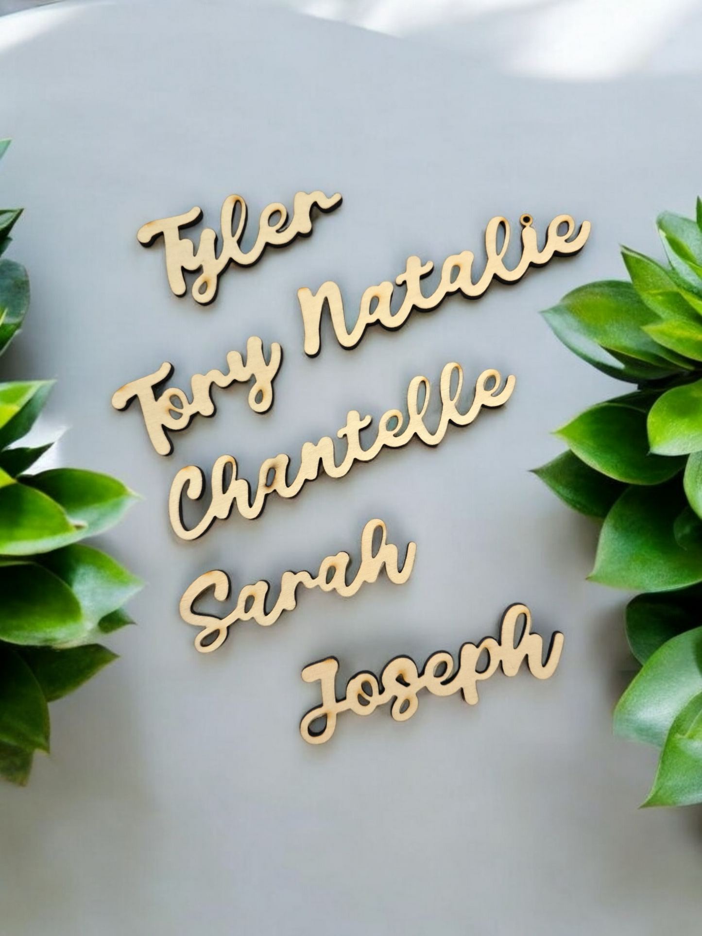 Wooden Guests Name Place Seating Plaques - PeppaTree Designs