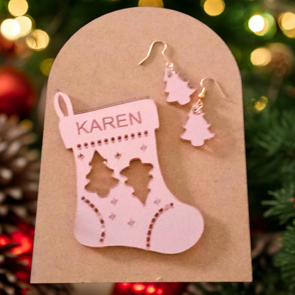 Christmas Sock Gift Tags - Personalised