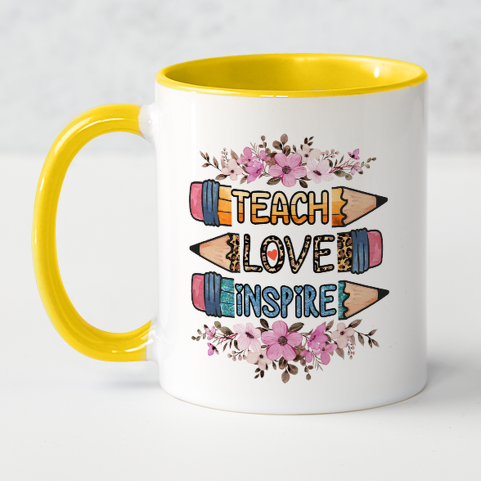 Teach Love Inspire Mug - PeppaTree Designs