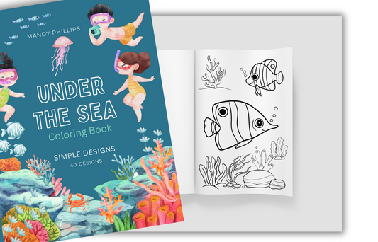 Under the Sea - Coloring Book: A Coloring Adventure of Sea Creatures and Shore Treasures  | 40 Designs