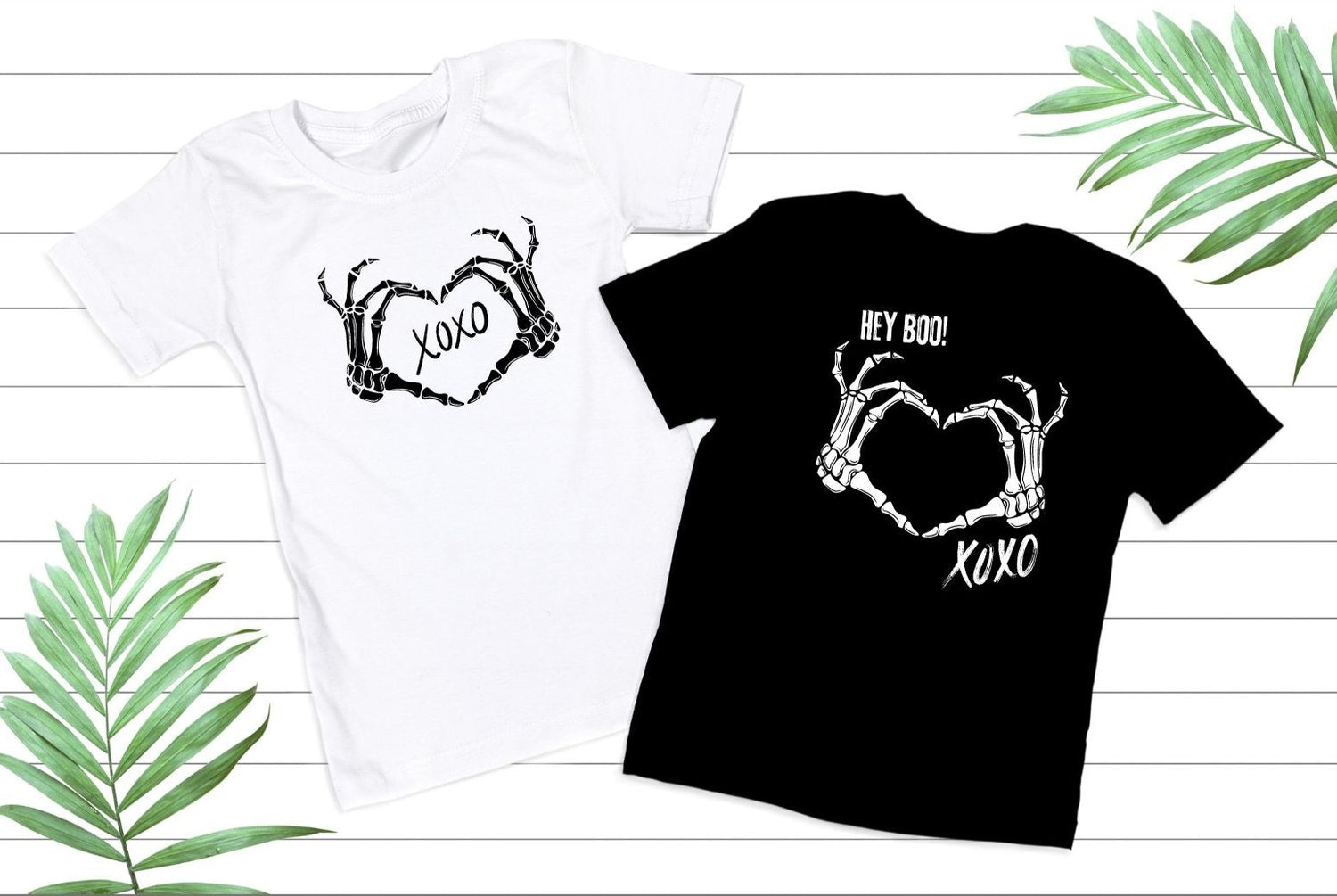 XOXO Skeleton Hand Love Heart T Shirt - PeppaTree Designs