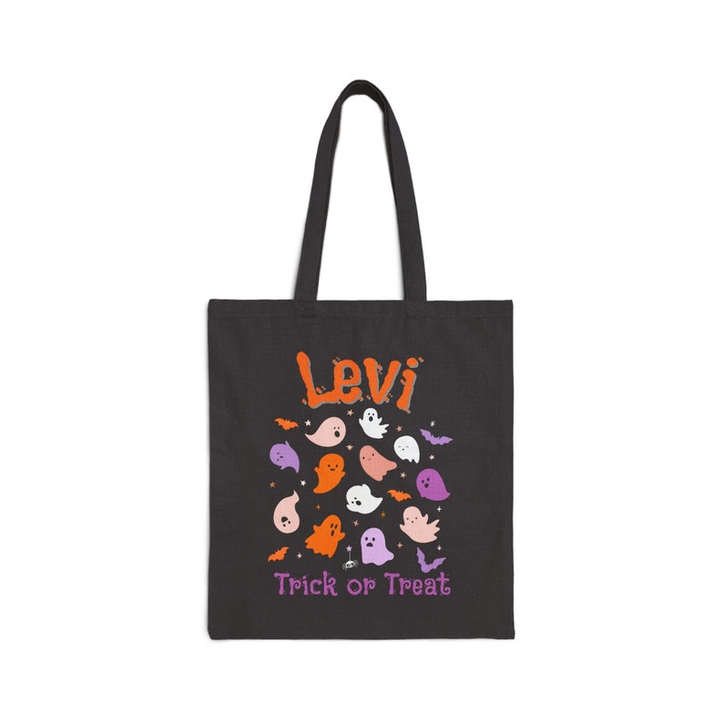 Cute Ghost Halloween Trick or Treat Canvas Tote Bag - PeppaTree Designs